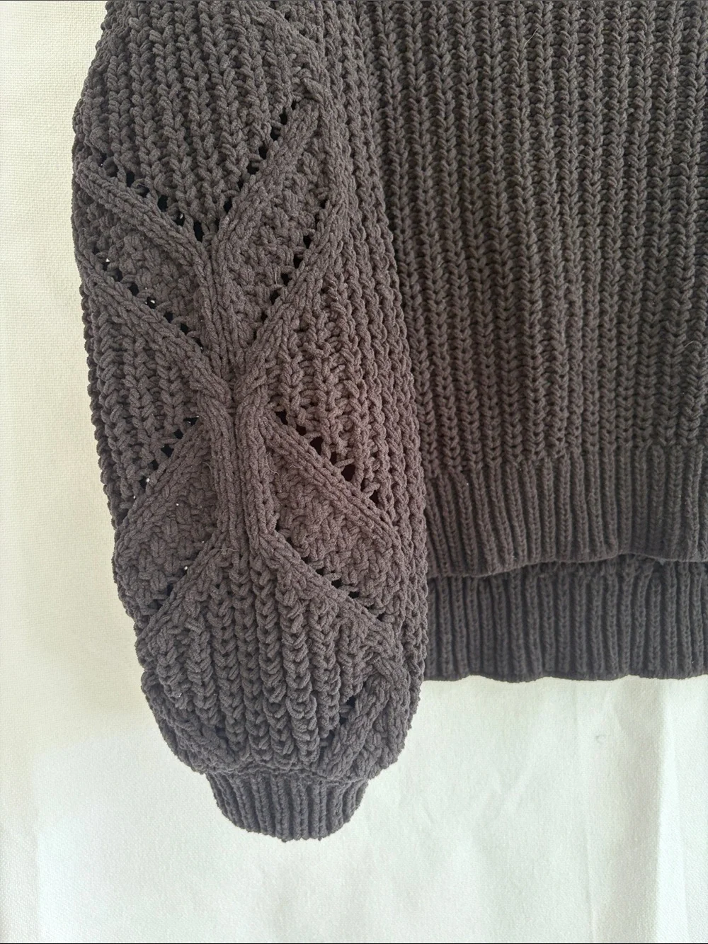 Maurices Black Open-Knit Scoopneck Sweater, XS